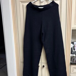 H&M Black Wide Leg Knit Pants - Medium Brand New